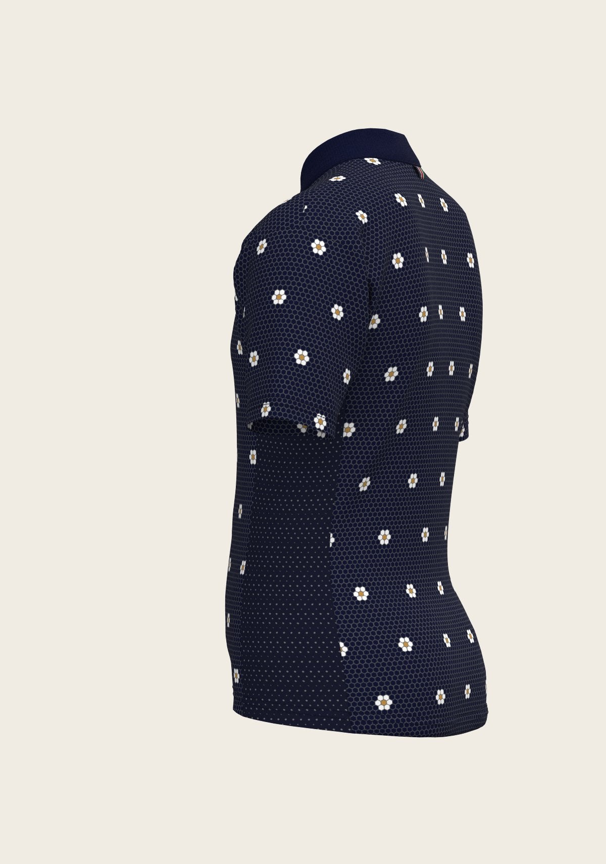 Mosaic Daisies in Navy Children's Short Sleeve Shirt - Espoir Equestrian - Equiluxe Tack