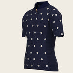 Mosaic Daisies in Navy Children's Short Sleeve Shirt - Espoir Equestrian - Equiluxe Tack