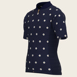 Mosaic Daisies in Navy Children's Short Sleeve Shirt - Espoir Equestrian - Equiluxe Tack