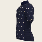 Mosaic Daisies in Navy Children's Short Sleeve Shirt - Espoir Equestrian - Equiluxe Tack