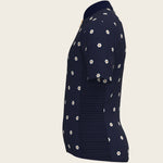 Mosaic Daisies in Navy Children's Short Sleeve Shirt - Espoir Equestrian - Equiluxe Tack