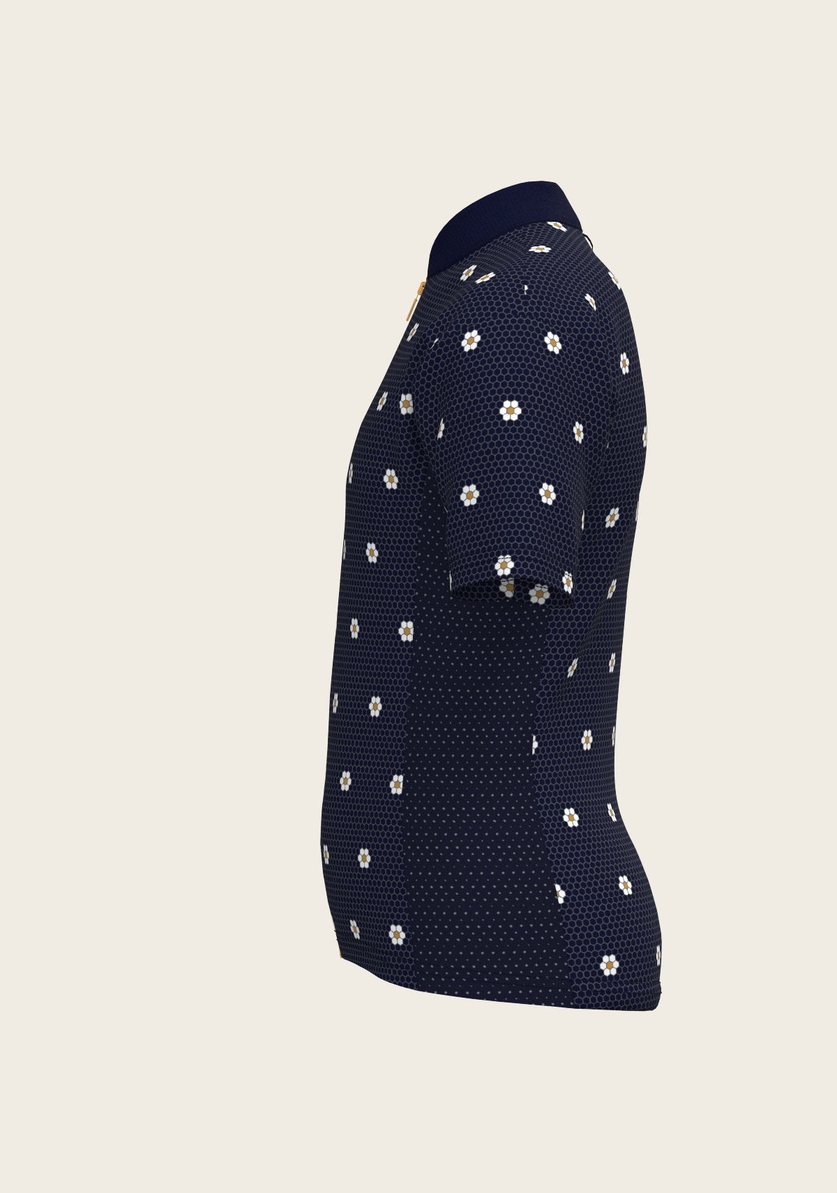 Mosaic Daisies in Navy Children's Short Sleeve Shirt - Espoir Equestrian - Equiluxe Tack