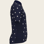 Mosaic Daisies in Navy Children's Short Sleeve Shirt - Espoir Equestrian - Equiluxe Tack