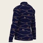 Navy Cheval Children's Long Sleeve Shirt - Espoir Equestrian - Equiluxe Tack