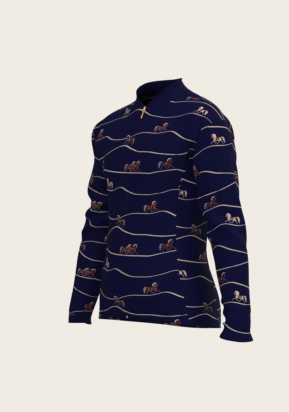 Navy Cheval Children's Long Sleeve Shirt - Espoir Equestrian - Equiluxe Tack