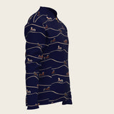 Navy Cheval Children's Long Sleeve Shirt - Espoir Equestrian - Equiluxe Tack