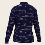 Navy Cheval Children's Long Sleeve Shirt - Espoir Equestrian - Equiluxe Tack