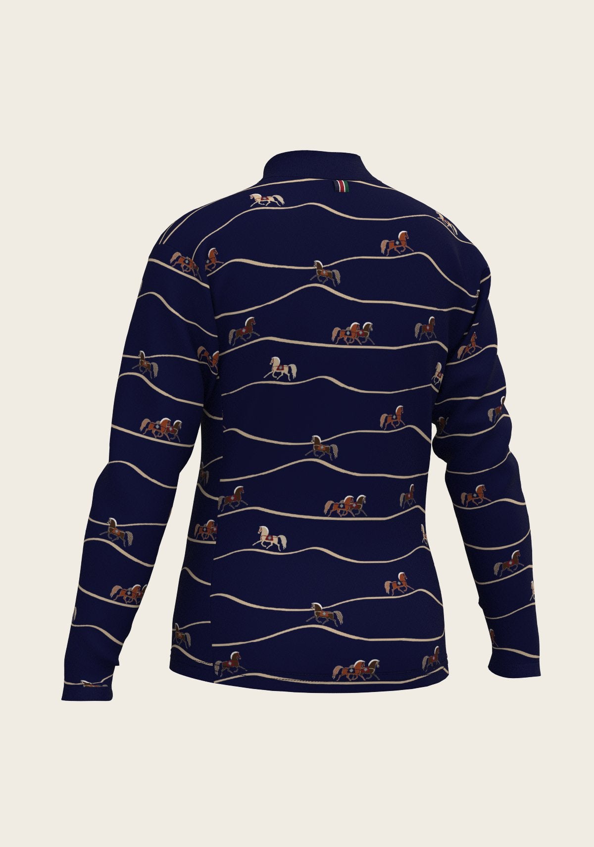 Navy Cheval Children's Long Sleeve Shirt - Espoir Equestrian - Equiluxe Tack