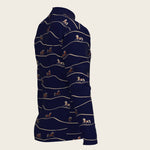 Navy Cheval Children's Long Sleeve Shirt - Espoir Equestrian - Equiluxe Tack