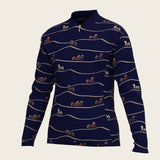 Navy Cheval Children's Long Sleeve Shirt - Espoir Equestrian - Equiluxe Tack