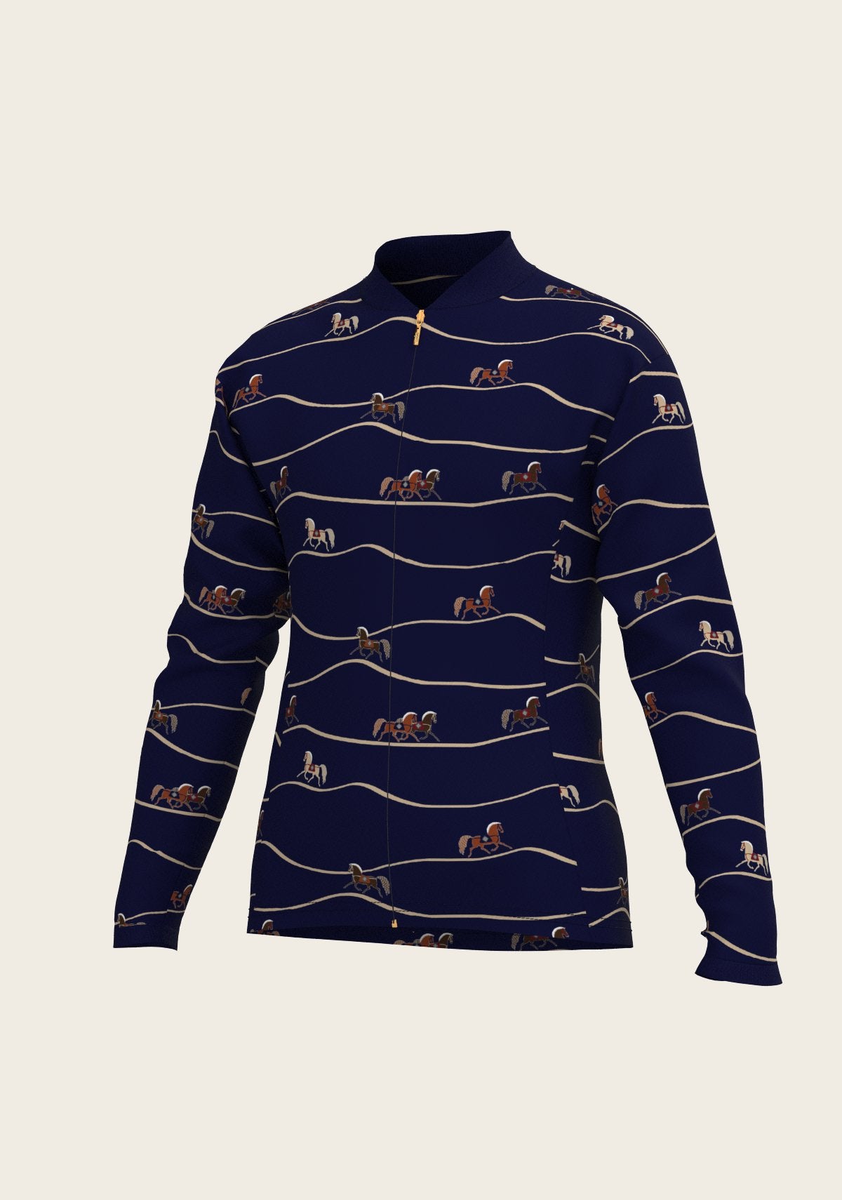 Navy Cheval Children's Long Sleeve Shirt - Espoir Equestrian - Equiluxe Tack