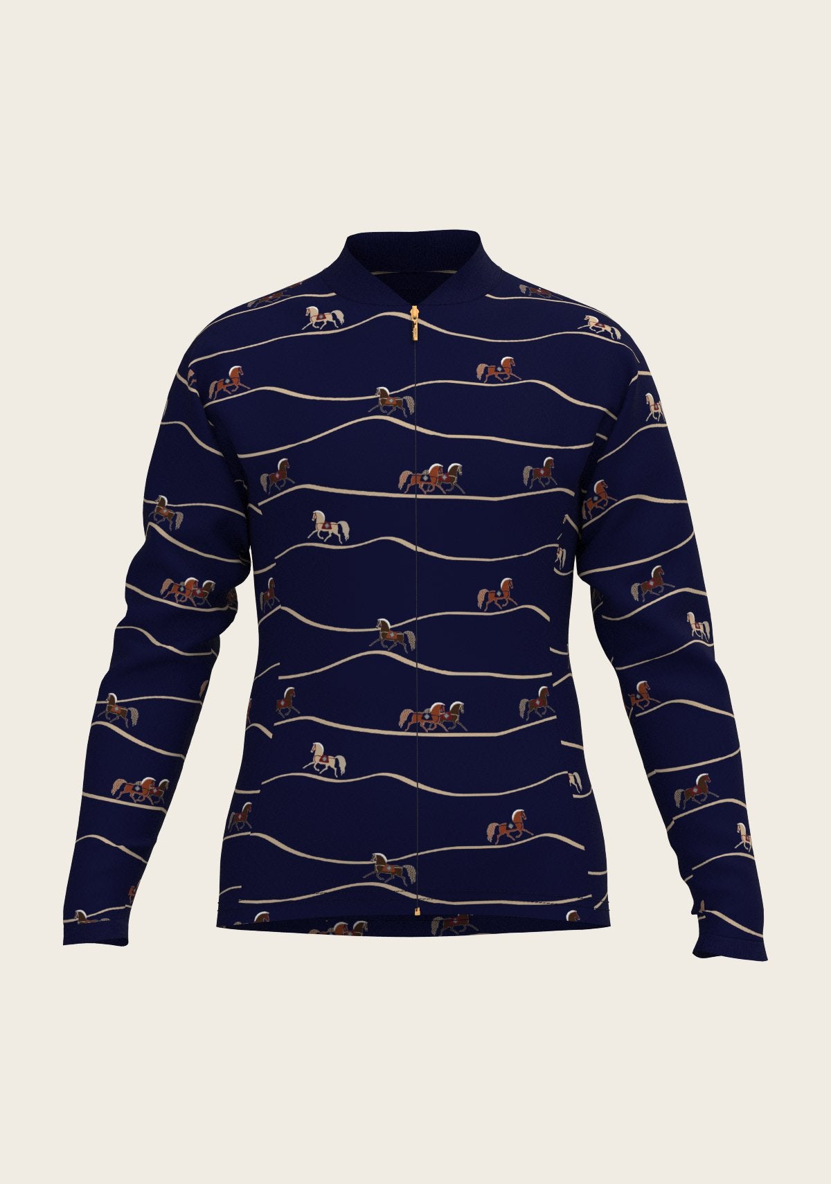 Navy Cheval Children's Long Sleeve Shirt - Espoir Equestrian - Equiluxe Tack