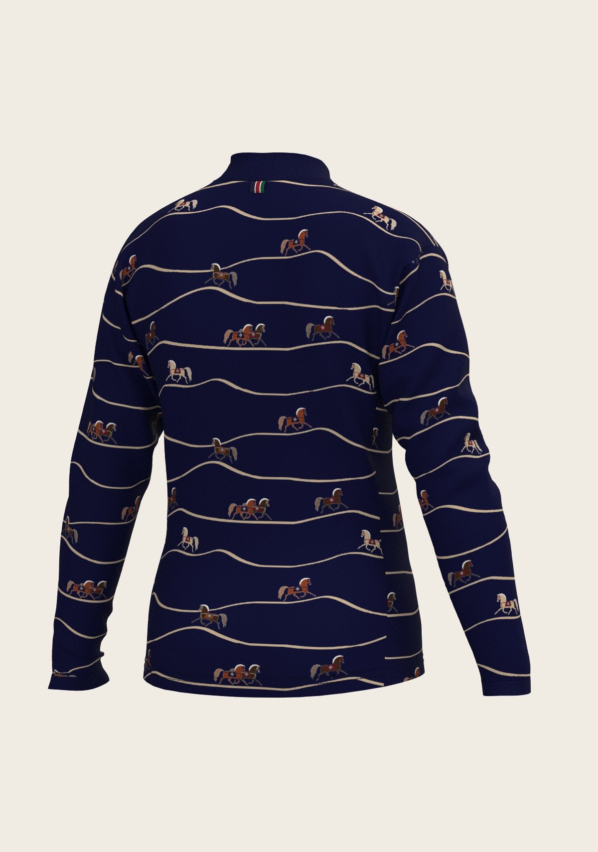 Navy Cheval Children's Long Sleeve Shirt - Espoir Equestrian - Equiluxe Tack