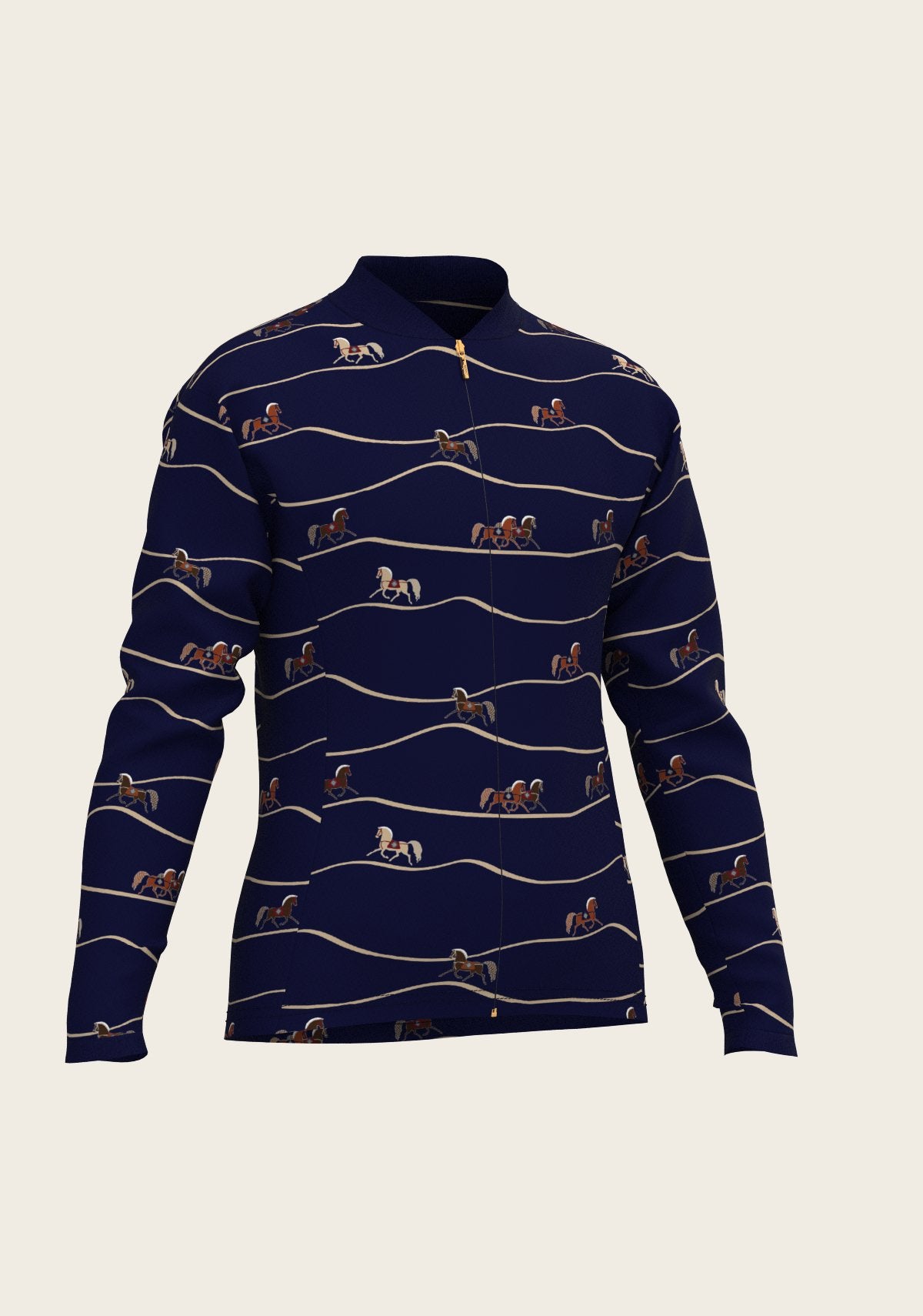 Navy Cheval Children's Long Sleeve Shirt - Espoir Equestrian - Equiluxe Tack