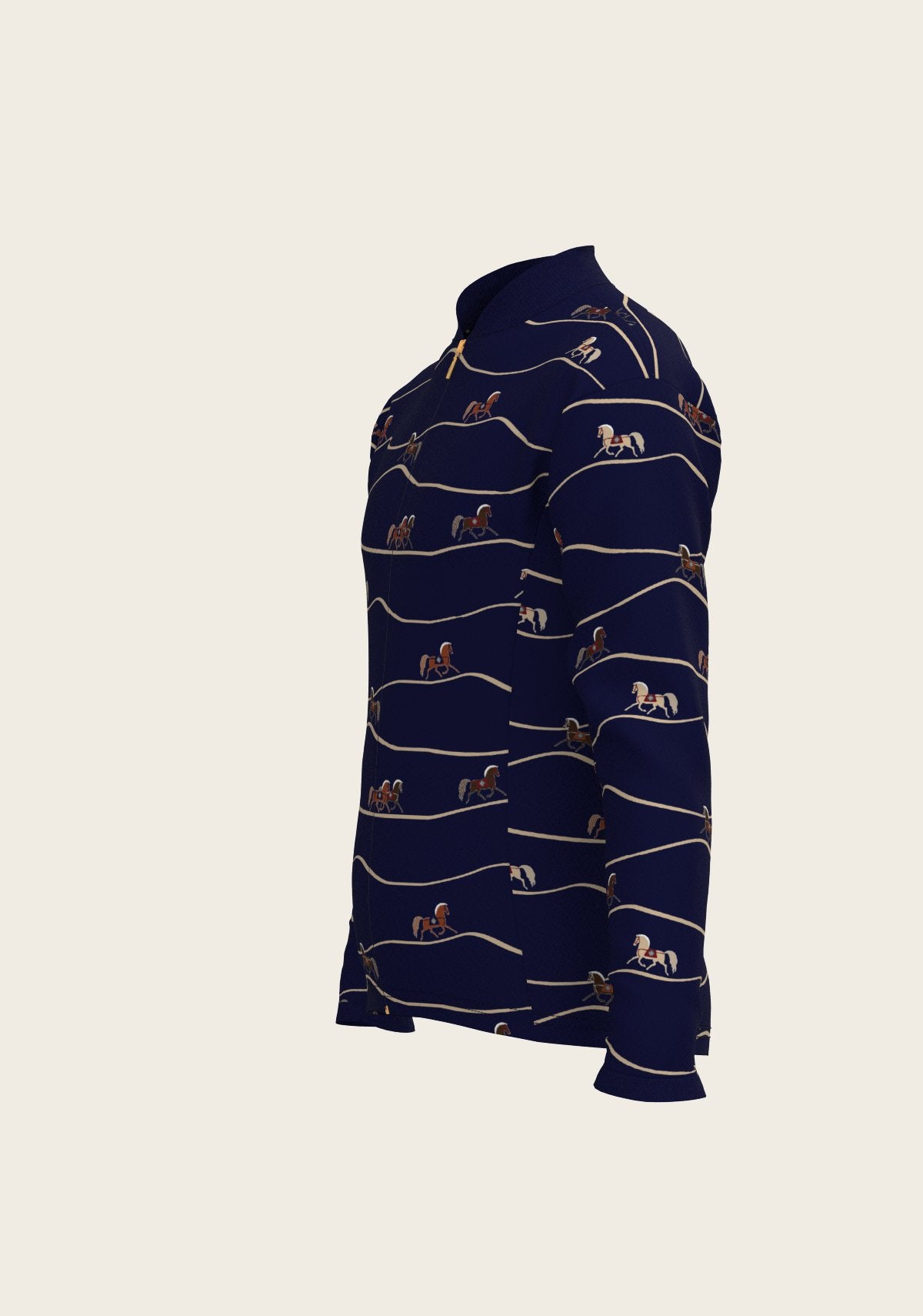 Navy Cheval Children's Long Sleeve Shirt - Espoir Equestrian - Equiluxe Tack