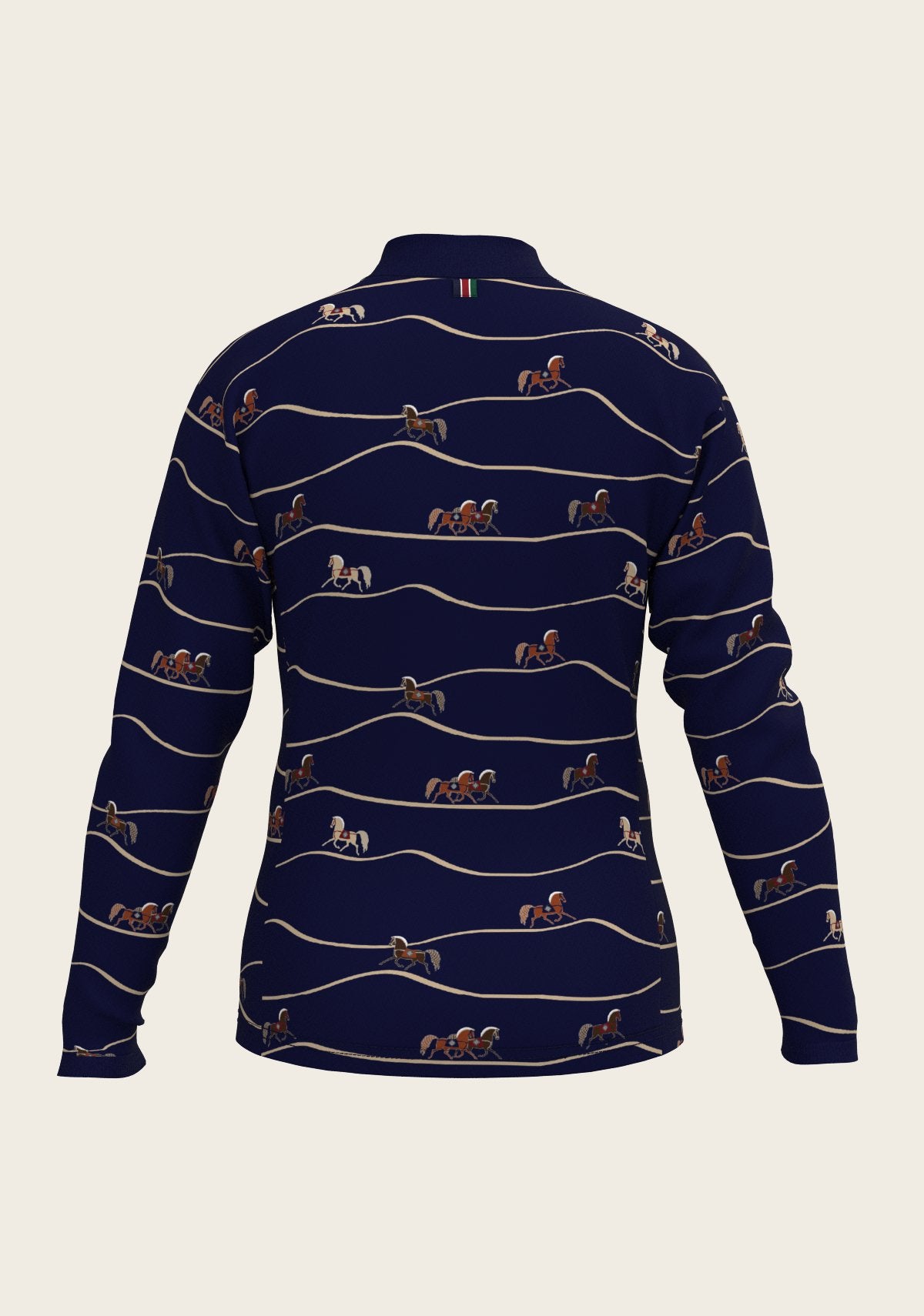 Navy Cheval Children's Long Sleeve Shirt - Espoir Equestrian - Equiluxe Tack