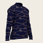 Navy Cheval Children's Long Sleeve Shirt - Espoir Equestrian - Equiluxe Tack