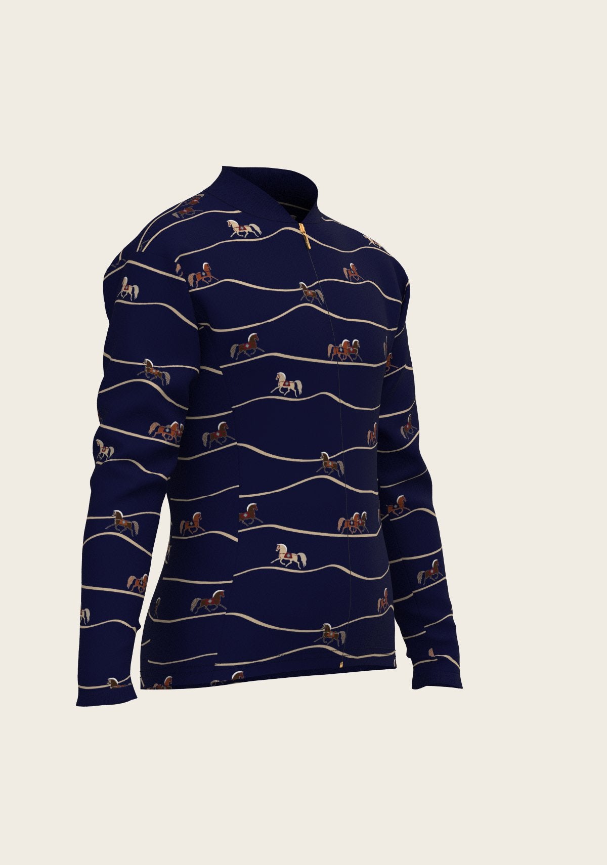 Navy Cheval Children's Long Sleeve Shirt - Espoir Equestrian - Equiluxe Tack