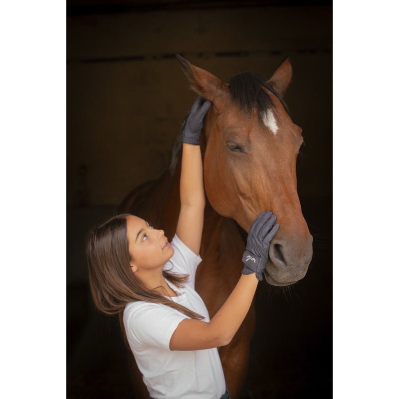 Navy Eden by Pénélope Prisma Strass Gloves - Children - Pénélope - Equiluxe Tack