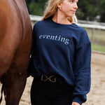 Navy "EVENTING" Sweatshirt - Blue Ombre - Ellany - Equiluxe Tack