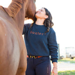 Navy "HUNTER" Sweatshirt - Rust - Ellany - Equiluxe Tack