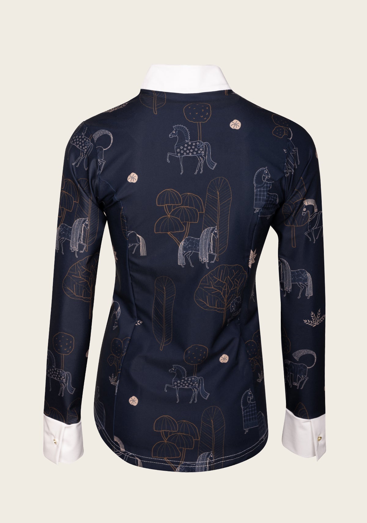 Navy Magic Blue Quarter Zip Show Shirt - Espoir Equestrian - Equiluxe Tack