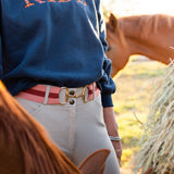 Navy "RIDE" Sweatshirt - Rust - Ellany - Equiluxe Tack