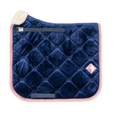 Navy Velvet Pearl Dressage Saddle Pad - FlexiTabz™© - Equiluxe Tack