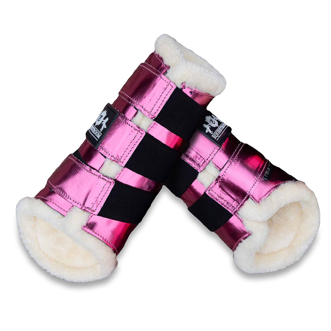 Neon Pink Brushing Boots - Equestroom - Equiluxe Tack
