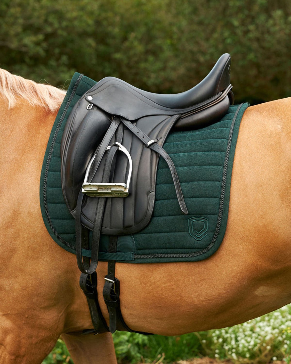 Night Green Corduroy Saddle Pad - Dressage - Equipad - Equiluxe Tack