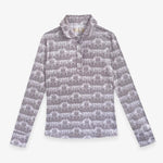 Noelia Classic Polo - Shirt Long Sleeve Steed Print | Hazelwood - Rönner - Equiluxe Tack