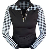 Novella Equestrian 'The Cody' Gingham Riding Shirt - Novella Equestrian - Equiluxe Tack