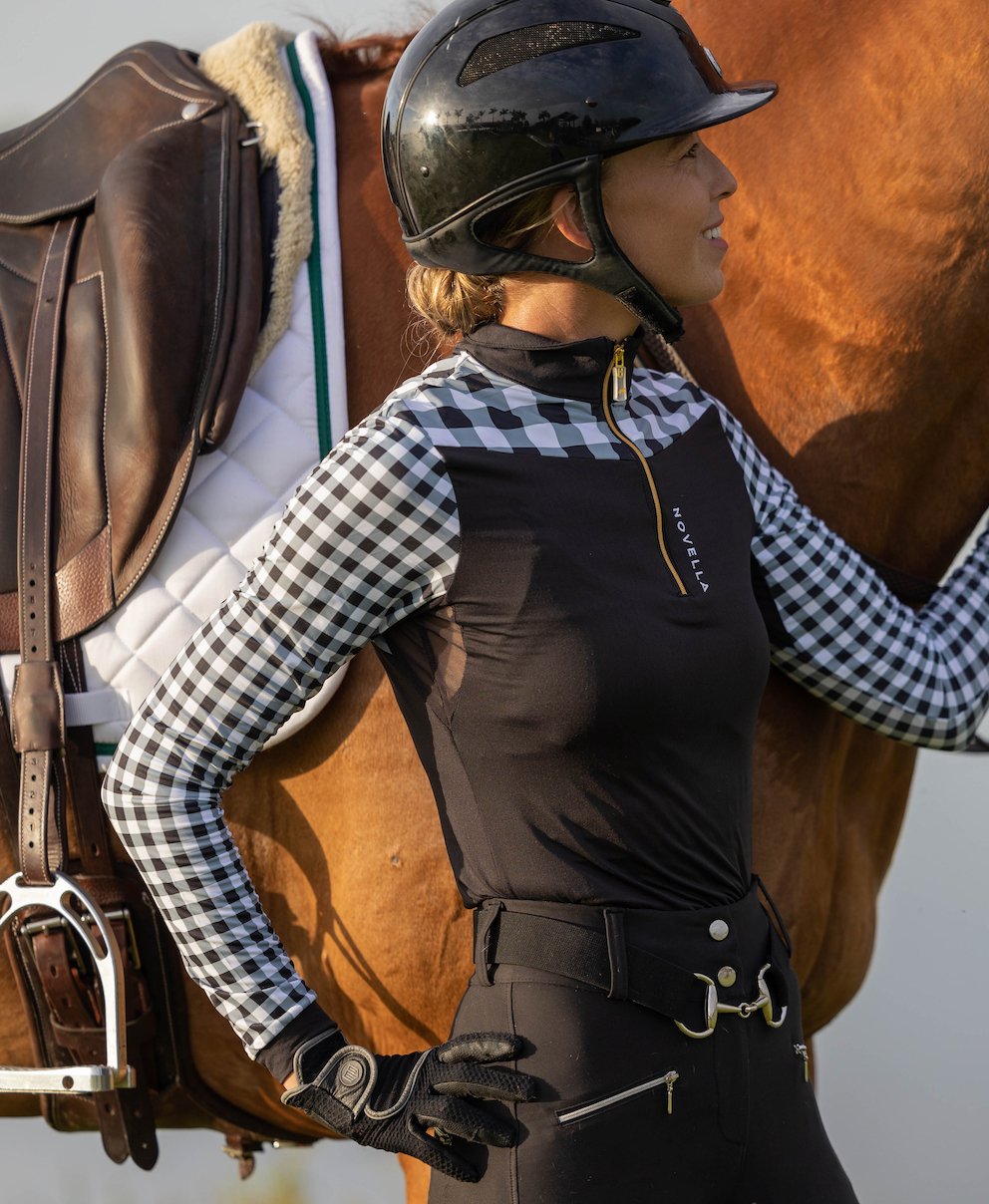 Novella Equestrian 'The Cody' Gingham Riding Shirt - Novella Equestrian - Equiluxe Tack