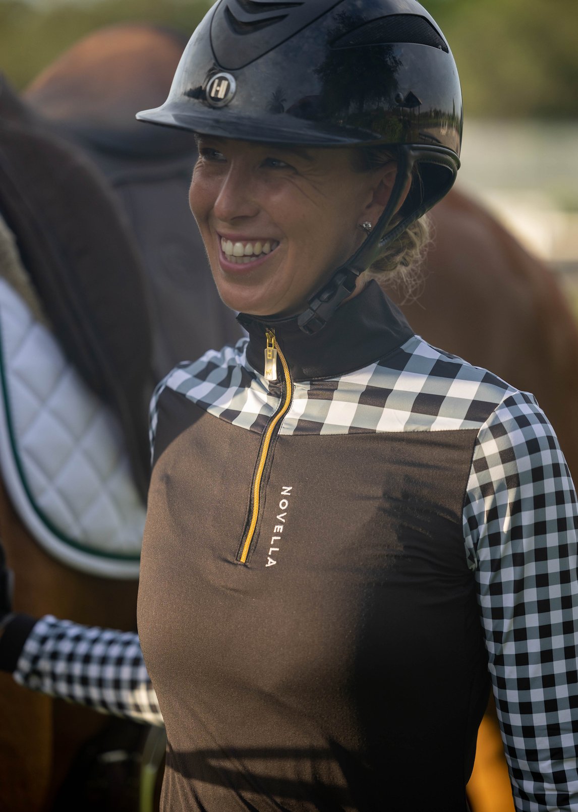 Novella Equestrian 'The Cody' Gingham Riding Shirt - Novella Equestrian - Equiluxe Tack