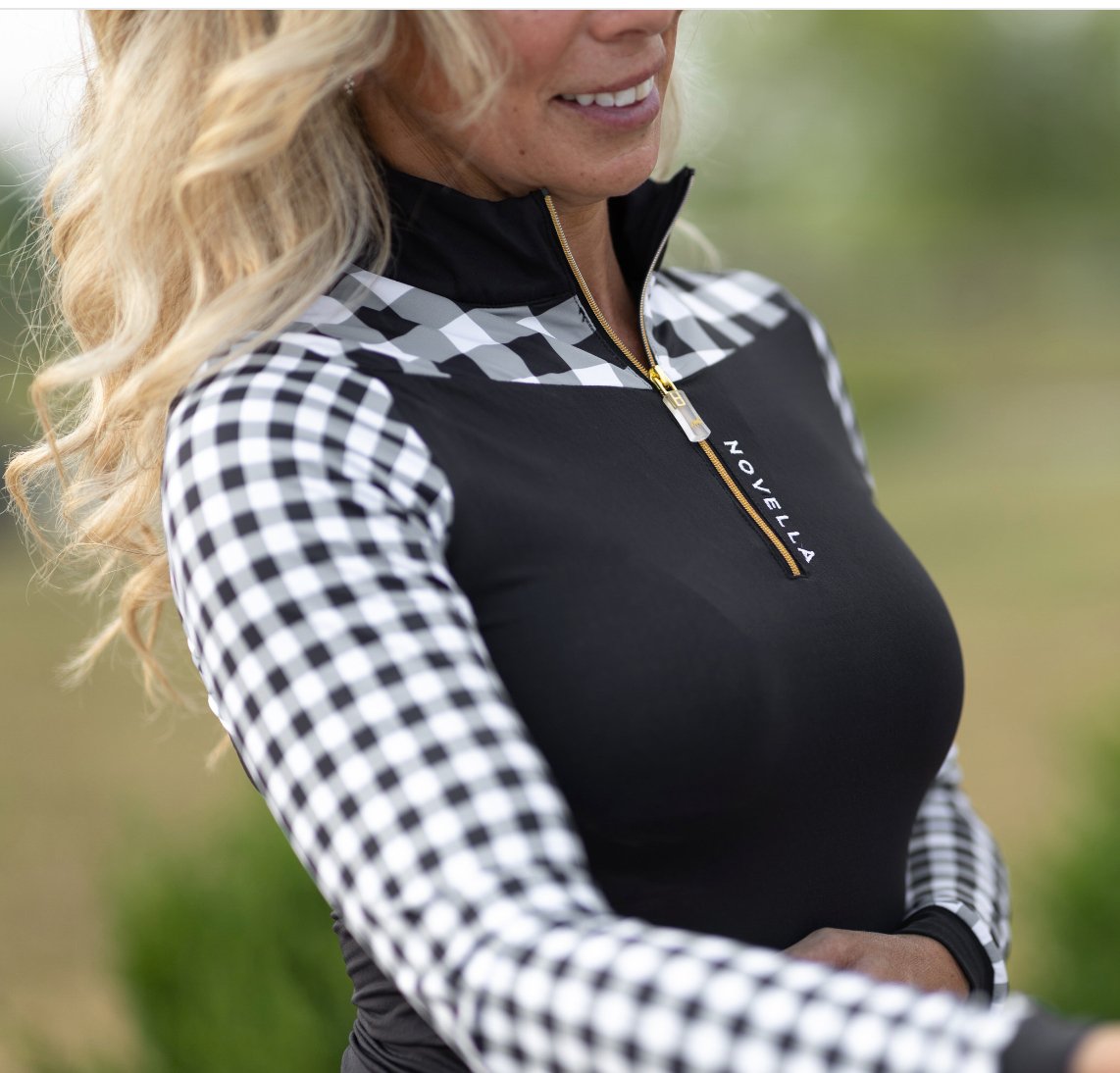 Novella Equestrian 'The Cody' Gingham Riding Shirt - Novella Equestrian - Equiluxe Tack