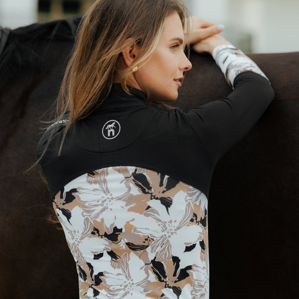 Novella Equestrian "The Diva" Floral Long Sleeve - Novella Equestrian - Equiluxe Tack