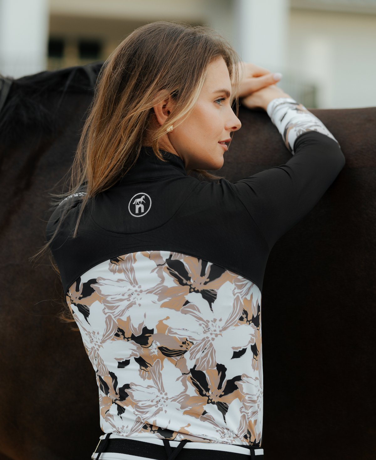 Novella Equestrian "The Diva" Floral Long Sleeve - Novella Equestrian - Equiluxe Tack