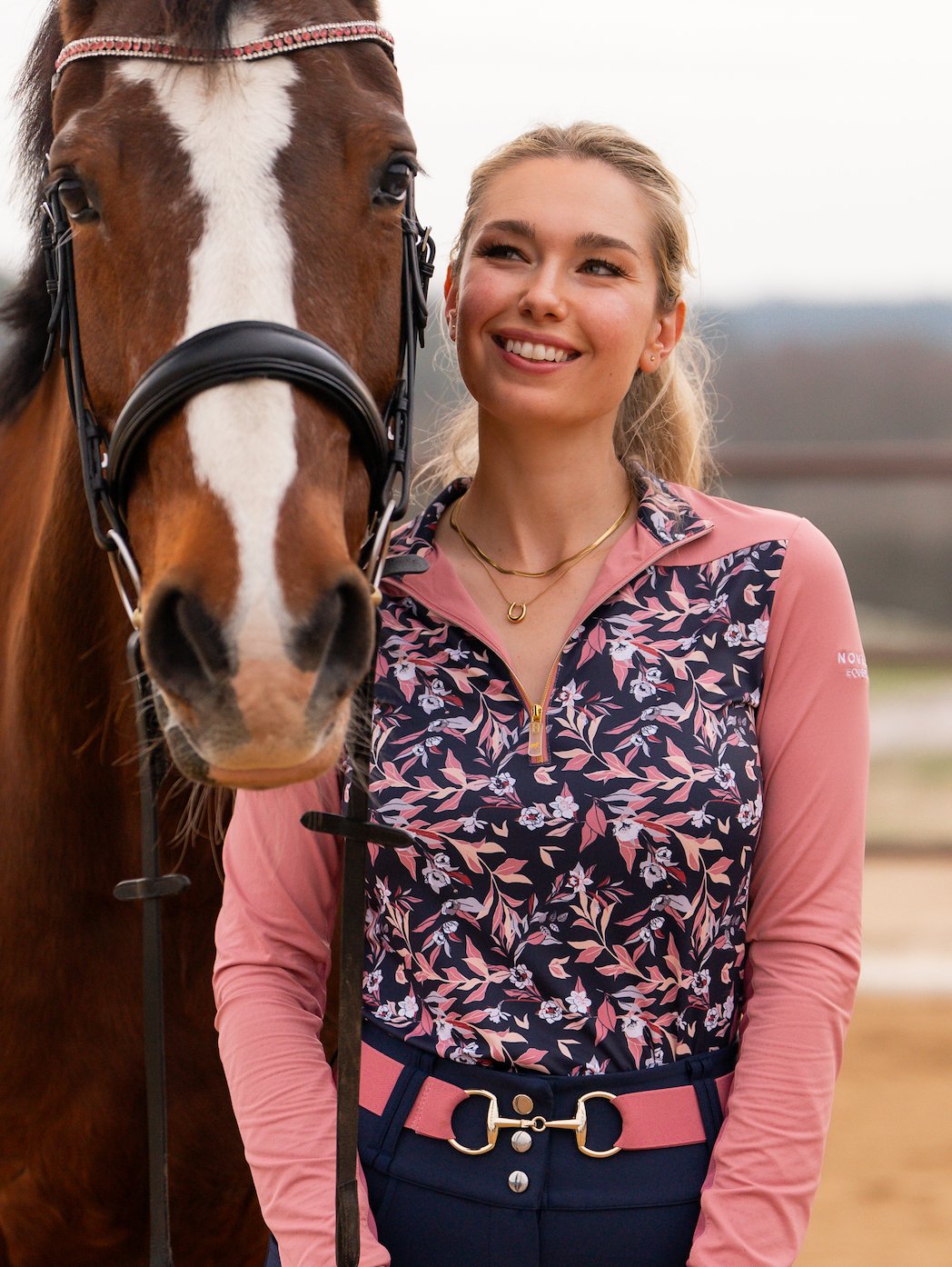 Novella Equestrian 'The Leah' Long Sleeve Riding Shirt - Novella Equestrian - Equiluxe Tack