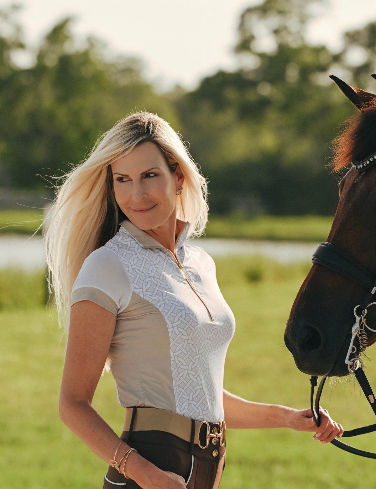 Novella Equestrian 'The Quil' Short Sleeve Riding Shirt - Novella Equestrian - Equiluxe Tack