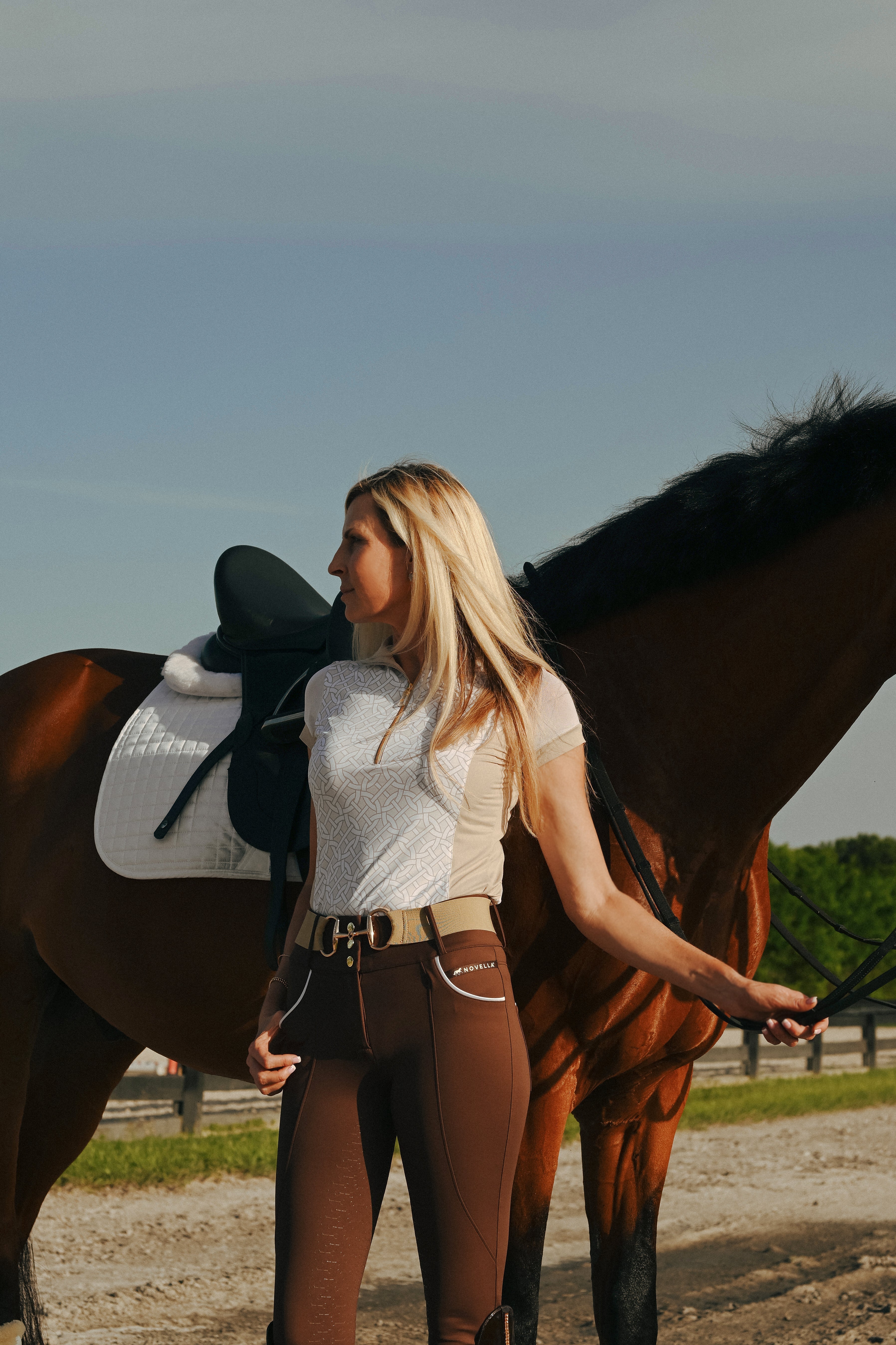 Novella Equestrian The Quil Short Sleeve Riding Shirt - Novella Equestrian - Equiluxe Tack