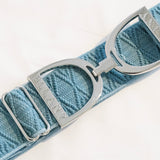 Ellany Ocean Dante - 1.5" Silver Stirrup Elastic Belt