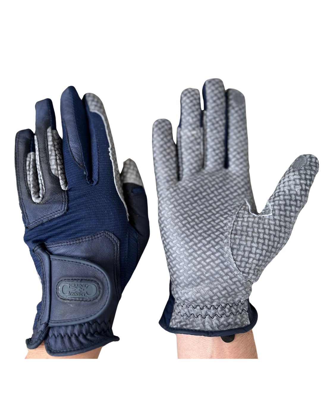 Oil - Tac Coppertech Leather Premium Riding Glove in Navy - CorrectConnect - Equiluxe Tack