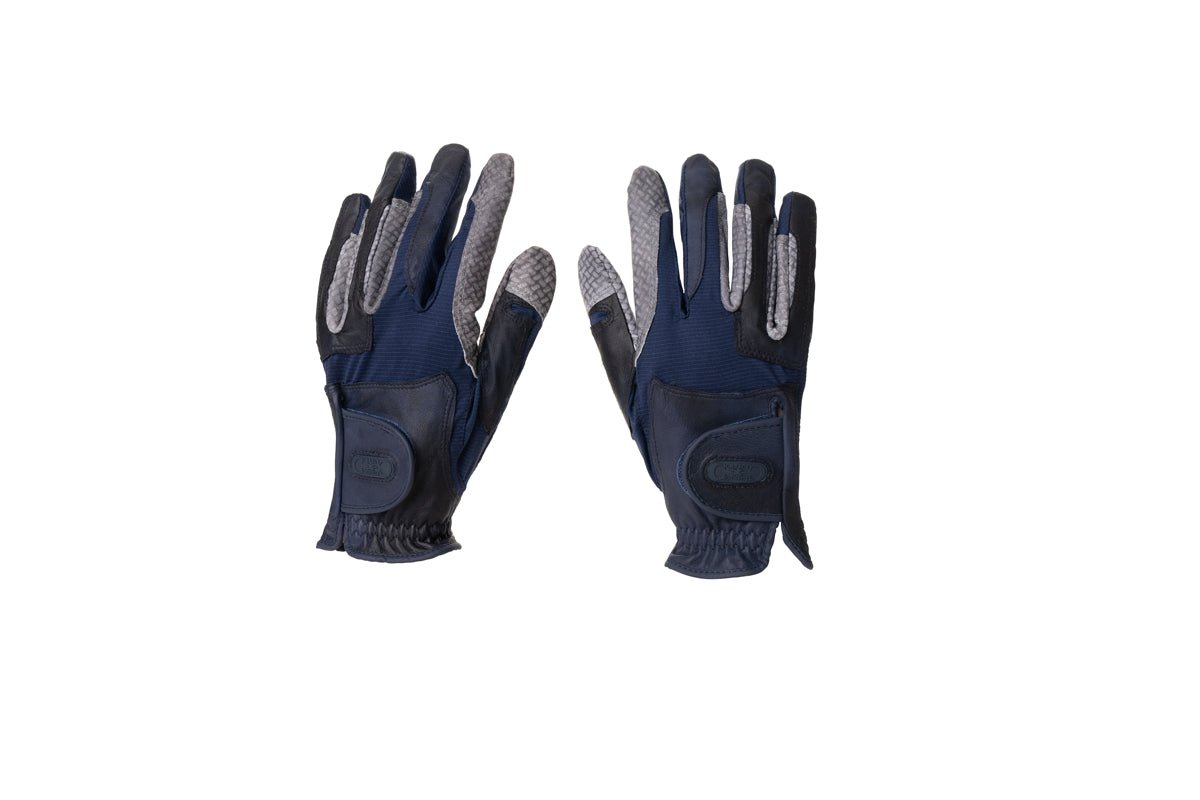 Oil - Tac Coppertech Leather Premium Riding Glove in Navy - CorrectConnect - Equiluxe Tack