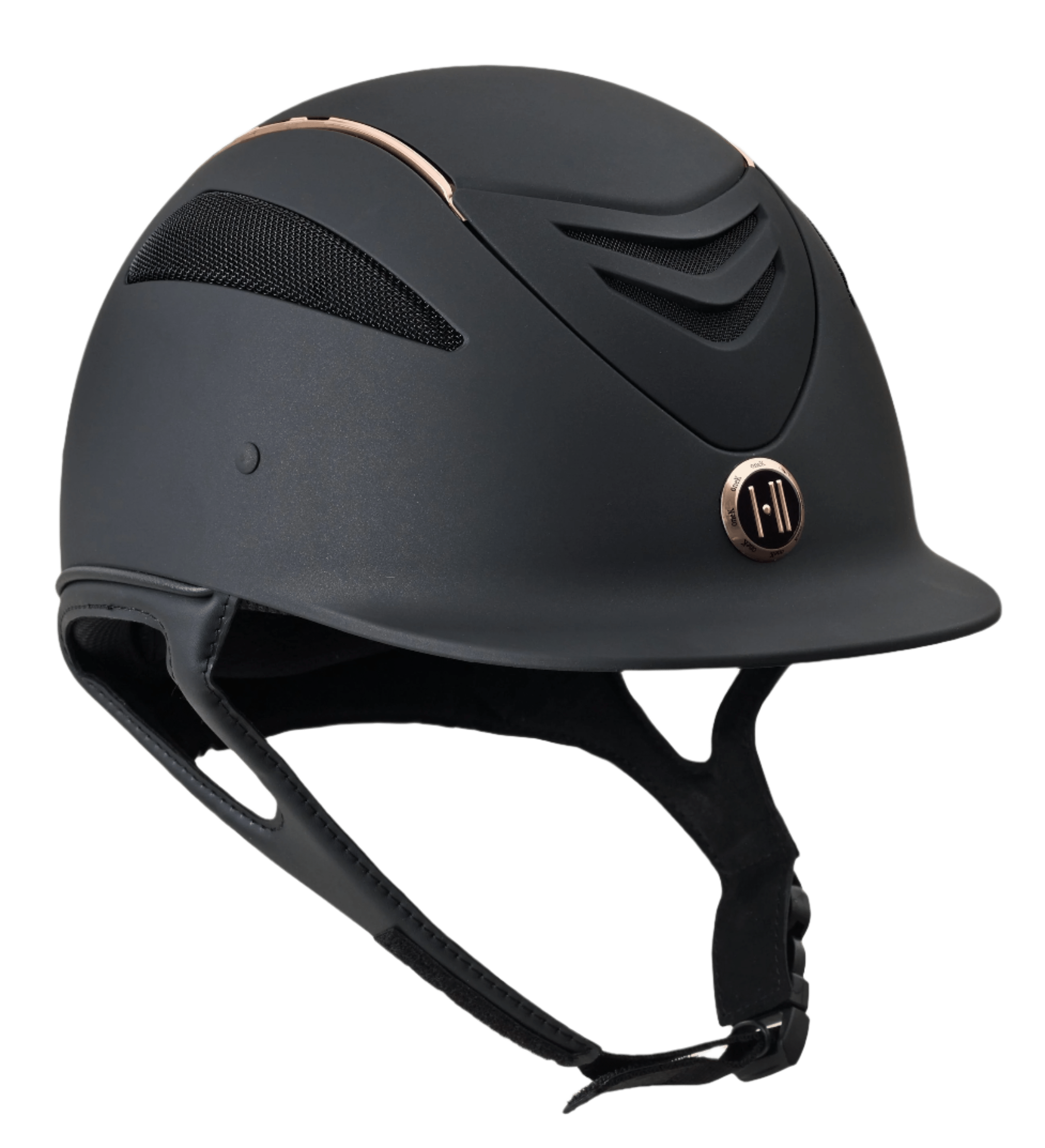 One K™ Defender Rose Gold Stripe Helmet - Equiluxe Tack
