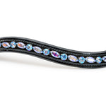 Paris Navette Crystal Patent Midline Browband - Light Sapphire Shimmer - Halter Ego® - Equiluxe Tack