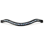 Paris Navette Crystal Patent Midline Browband - Light Sapphire Shimmer - Halter Ego® - Equiluxe Tack