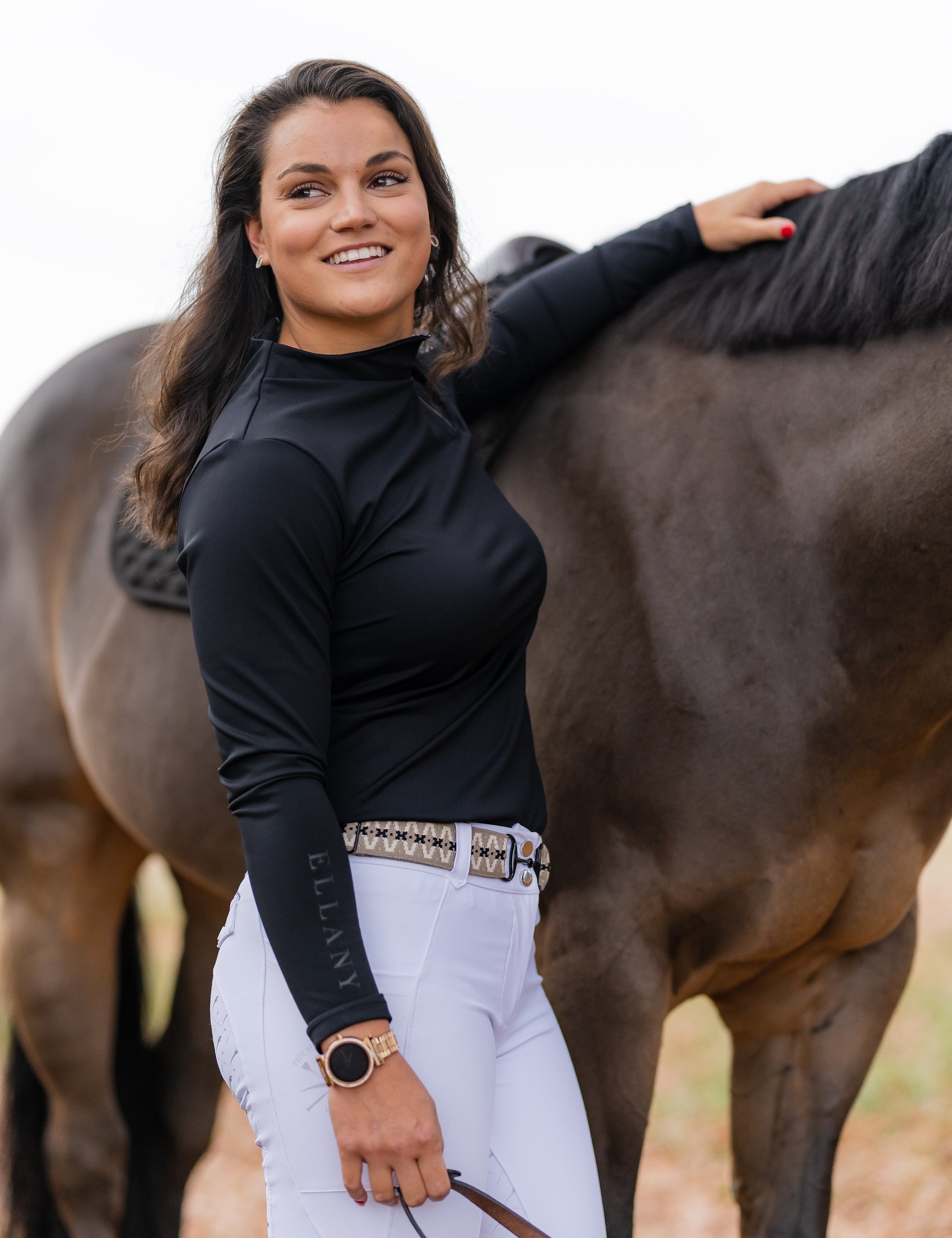 Patton Side Zip Pullover - Black - Ellany - Equiluxe Tack