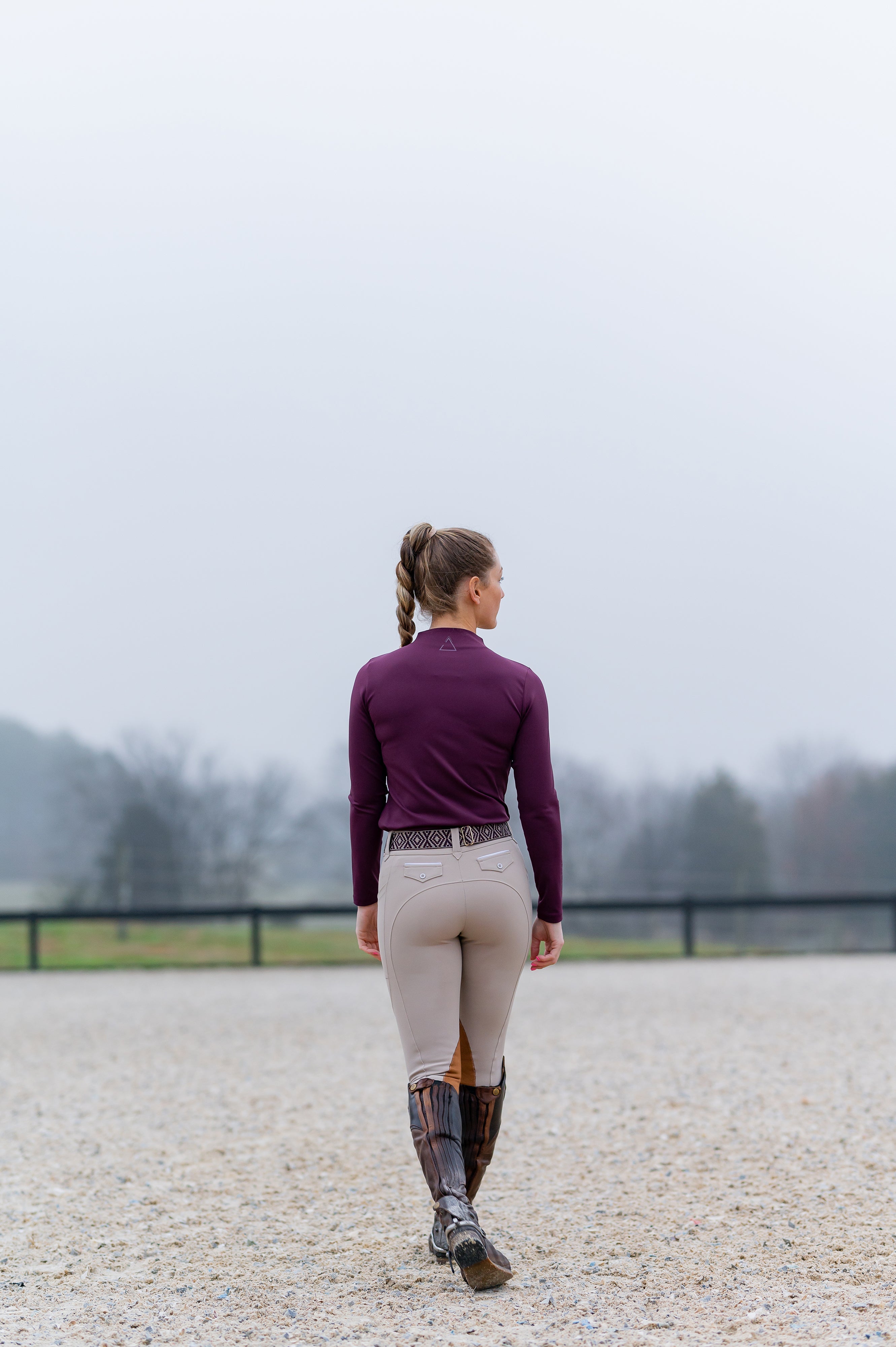 Patton Side Zip Pullover - Bordeaux - Ellany - Equiluxe Tack