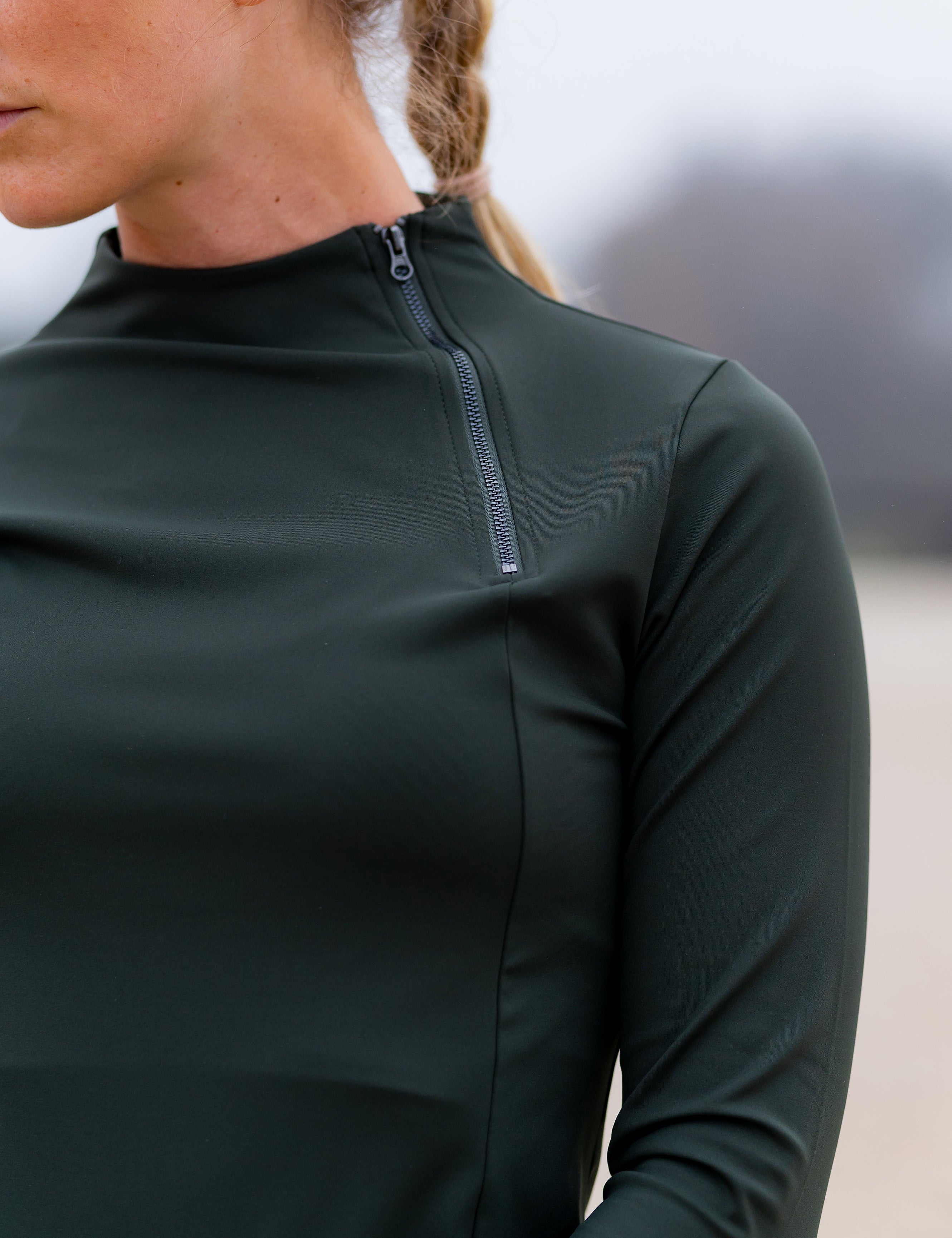 Patton Side Zip Pullover - Forest - Ellany - Equiluxe Tack