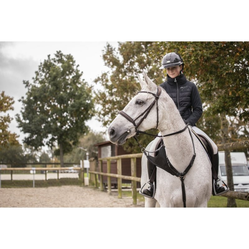 Pénélope Bip Plain Elastic Martingale Attachment - Black - Pénélope - Equiluxe Tack